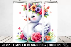 Vibrant Swan with Flower Crown, 20 Oz Tumbler Product Image 2