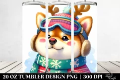 Enthusiastic Baby Shiba Inu with Christmas Decor Product Image 2