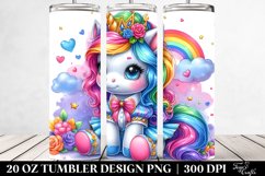 Cute Baby Unicorn Sitting Dressed | 20 oz Tumbler Product Image 2