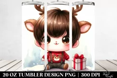 Enthusiastic Baby Japanese Chin with Christmas Decor Product Image 2