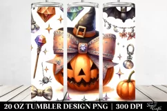 Halloween Diamond Coquette Bow | 20 oz Tumbler Product Image 2