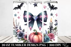Halloween Diamond Coquette Bow | 20 oz Tumbler Product Image 2
