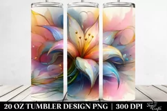 Abstract Vibrant Pastel Glossy Lily | 20 oz Tumbler Product Image 2