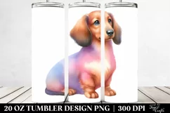 Cute Watercolor Dachshund 20 Oz Tumbler Product Image 2