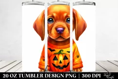 Expressive Halloween Vizsla Watercolor PNG Product Image 2