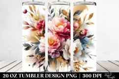 Abstract Vibrant Bouquet | 20 Oz Tumbler Product Image 2