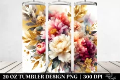 Abstract Vibrant Bouquet | 20 Oz Tumbler Product Image 2