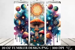 Magical Celestial Mushroom Clipart 20 Oz Tumbler Product Image 2