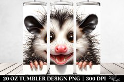 Crazy Looking Opossum Peeking Over Paper | 20 Oz Tumbler Product Image 2