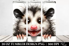 Crazy Looking Opossum Peeking Over Paper | 20 Oz Tumbler Product Image 2