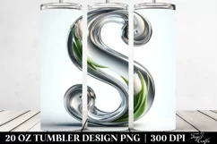 Letter S Shiny Tulip, 20 Oz Tumbler Product Image 2