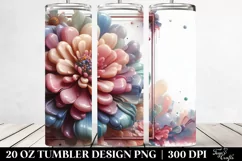 Abstract Pastel Zinnia Art 20 Oz Tumbler Product Image 2