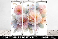 Shiny Peonies Material | 20 oz Tumbler Product Image 2