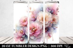 Shiny Peonies Material | 20 oz Tumbler Product Image 2