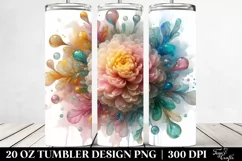 Abstract Pastel Marigold Art 20 Oz Tumbler Product Image 2