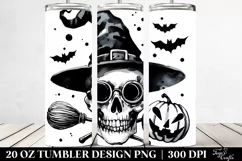 Funny Halloween Skull 20 Oz Tumbler Product Image 2