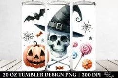 Funny Halloween Skull 20 Oz Tumbler Product Image 2
