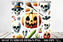 Funny Halloween Skull 20 Oz Tumbler Product Image 2