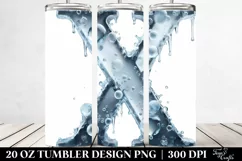 Letter X Ice Water Drops, 20 Oz Tumbler Product Image 2