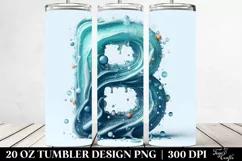 Letter B Sea Water , 20 Oz Tumbler Product Image 2