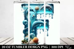 Letter F Shiny Sea Creatures, 20 Oz Tumbler Product Image 2