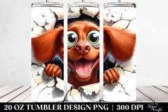 Cute Crazy Watercolor Vizsla | 20 Oz Tumbler Product Image 2