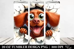 Cute Crazy Watercolor Vizsla | 20 Oz Tumbler Product Image 2