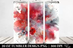 Colorful Redish Watercolor Background | 20 oz Tumbler Product Image 2