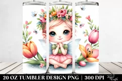 Smiling Watercolor Fairy PNG Product Image 2