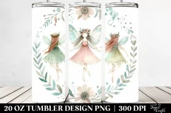 Simple Watercolor Boho Smiling Fairy | 20 oz Tumbler Product Image 2