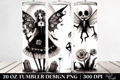 Funny Gothic Fairy,Watercolor Whimsical | 20 oz Tumbler Product Image 2
