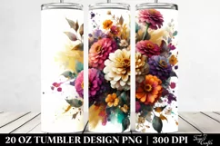 Abstract Vibrant Bouquet | 20 Oz Tumbler Product Image 2