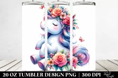 Cute Unicorn Playing | 20 oz Tumbler Product Image 2