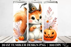 Adorable Halloween Squirrel Watercolor PNG Product Image 2