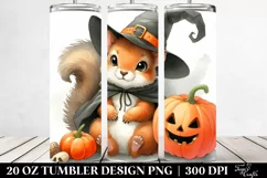 Adorable Halloween Squirrel Watercolor PNG Product Image 2
