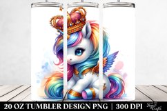 Colorful Baby Unicorn. 20 Oz Tumbler Design Product Image 2