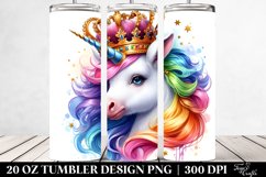 Colorful Baby Unicorn. 20 Oz Tumbler Design Product Image 2