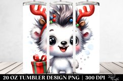 Expressive Polar Bear with Crazy Haircut Sublimation PNG Product Image 2