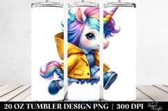 Expressive Baby Unicorn with Cool Haircut PNG Product Image 2