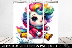 Expressive Baby Unicorn with Cool Haircut PNG Product Image 2