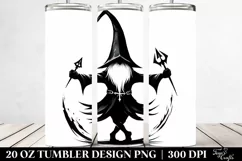 Simple Gothic Dancing Gnome Watercolor Tumbler Design Product Image 2