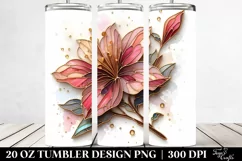 Abstract Wooden Azalea. 20 Oz Tumbler Design Product Image 2