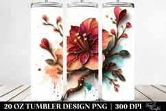 Abstract Wooden Azalea. 20 Oz Tumbler Design Product Image 2