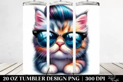 Playful Cat Watercolor PNG Product Image 2