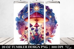 Magical Celestial Mushroom Clipart 20 Oz Tumbler Product Image 2