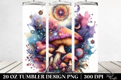 Magical Celestial Mushroom Clipart 20 Oz Tumbler Product Image 2