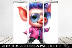 Baby Pig Dancing 20 Oz Tumbler Product Image 2