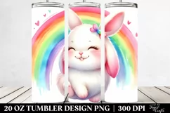 Cute Pink Bunny 20 Oz Tumbler Product Image 2