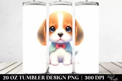 Cute Watercolor Beagle 20 Oz Tumbler Product Image 2