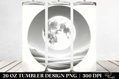 Simple Moon Digital Painting Tumbler Design Product Image 2